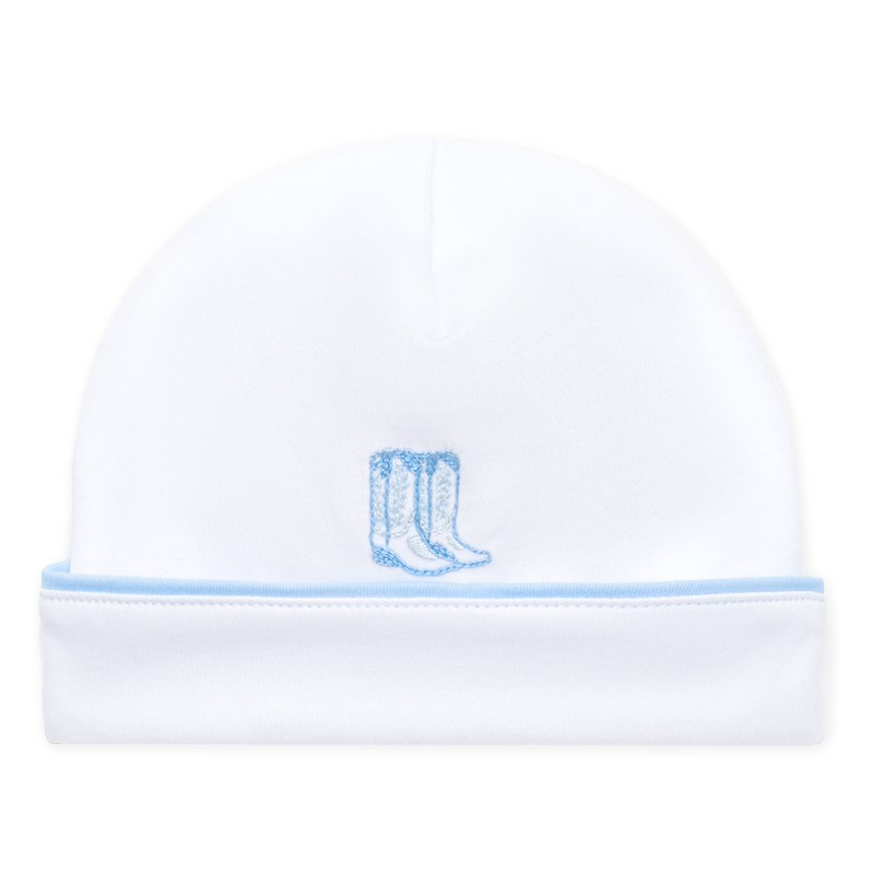 Magnolia Baby Darling Cowboy Boots Hat- Light Blue
