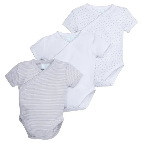 Little English Set of 3 Onesies- Gray