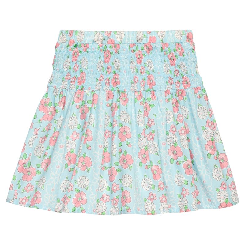 Bisby Smocked Waist Skirt- Meadow Marguerite Floral