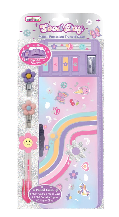 Hot Focus Multi Function Pencil Case- Good Day