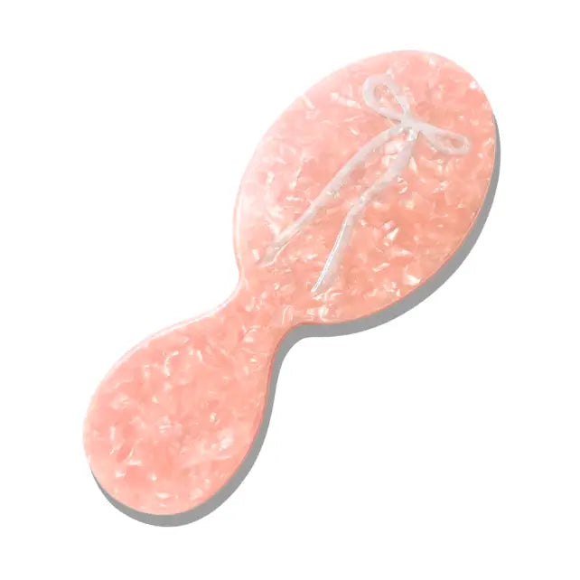 Solar Eclipse Hand Painted Ballet Bow Hair Brush 