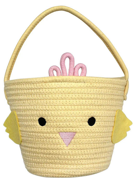 Emerson and Friends Yellow Chick Rope Easter Basket