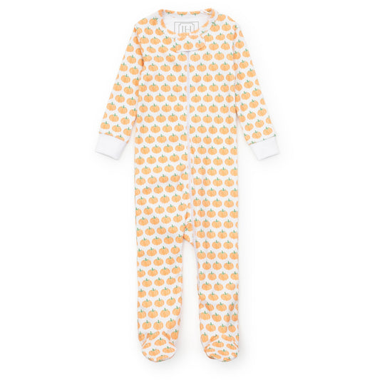 Lila and Hayes Parker Zipper Pajama - Harvest Pumpkin
