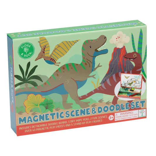 Floss & Rock Dino Magnetic Scene and Doodle Set