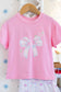 Big Bows Boxy Tee - Light Pink