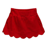 The Proper Peony Red Scallop Skirt