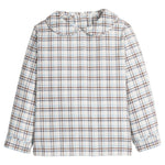 Little English Peter Pan Shirt- Clarkson Plaid