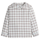 Little English Peter Pan Shirt- Clarkson Plaid