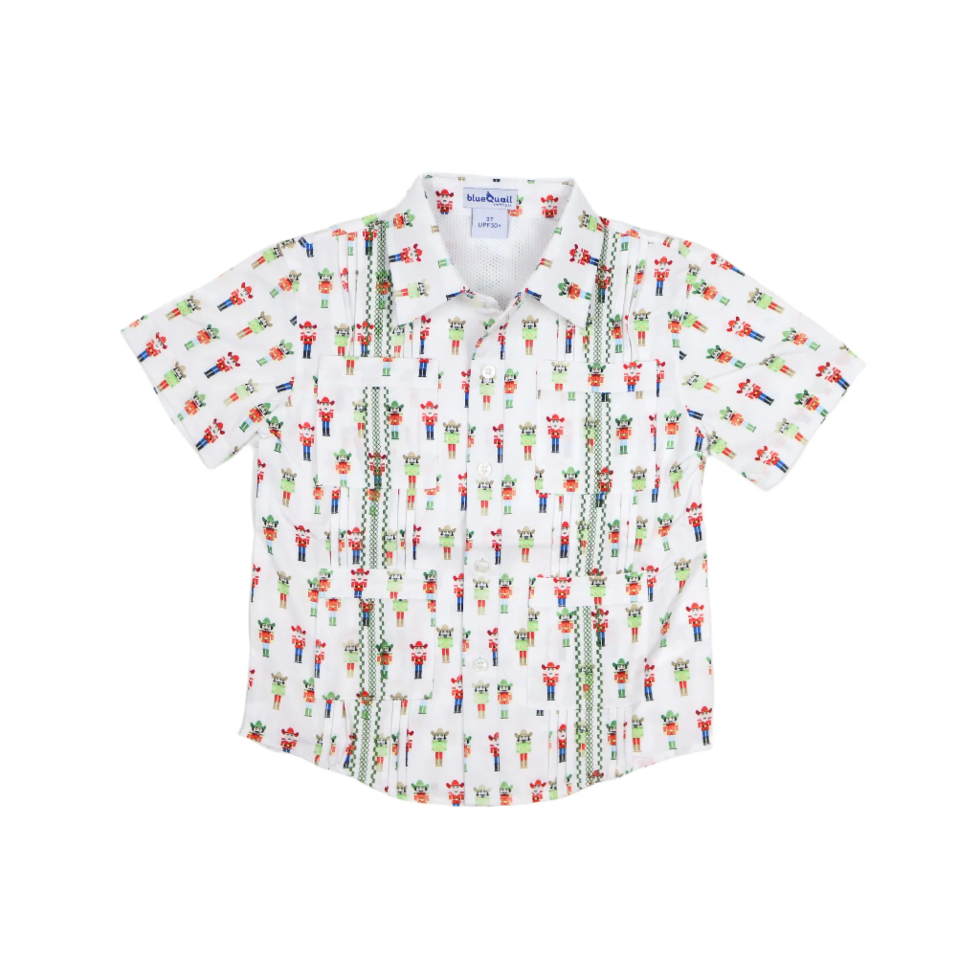 BlueQuail Nutcrackers Guayabera Short Sleeve Shirt