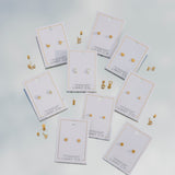 Screwback Stud Earrings - Hadley Gold