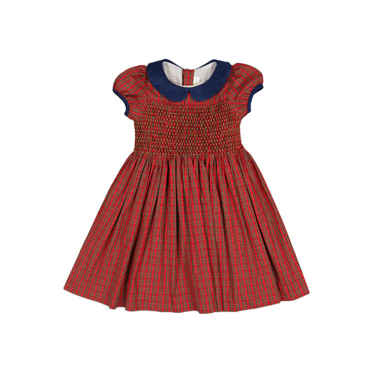 Antionette Paris Angelica Red Tartan Smocked Dress