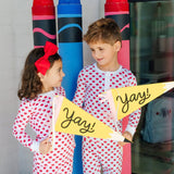Jack Boys' Pajama Pant Set - Schoolhouse Apples Blue