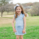 Lila and Hayes Ellie Girls' Sleeveless Performance Top- Light Blue
