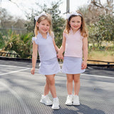 Lila and Hayes Margot Girls' Performance Skirt- Flower Power Pink