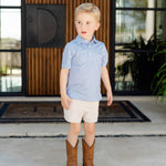 Lila and Hayes Will Performance Polo - Rambler Blue