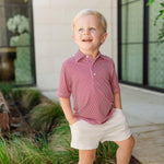 Lila and Hayes Will Performance Polo - Rambler Red