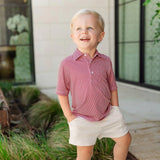 Lila and Hayes Will Performance Polo - Rambler Red