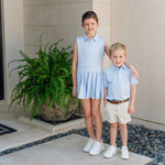 Lila and Hayes Will Performance Polo - Light Blue