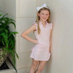 Lila and Hayes Margot Girls' Performance Skirt- Cotton Candy Pink