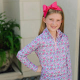 Lila and Hayes Blair Girls' Performance Pullover- Heirloom Floral