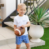Lila and Hayes Walker Boys' Short Set - Pep Rally Blue