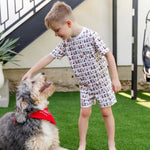 Lila and Hayes Charles Boys' Short Set - Western Pups