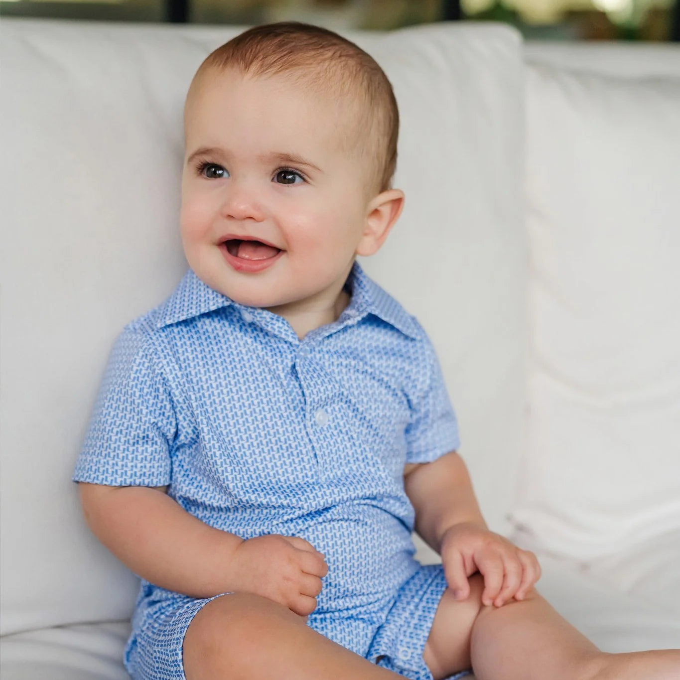 Lila and Hayes Austin Boys' Performance Shortall - Rambler Blue