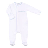 Magnolia Baby Little Brother Embroidered Footie