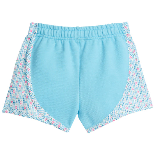 BISBY Track Shorts- Blue Daisy Chain