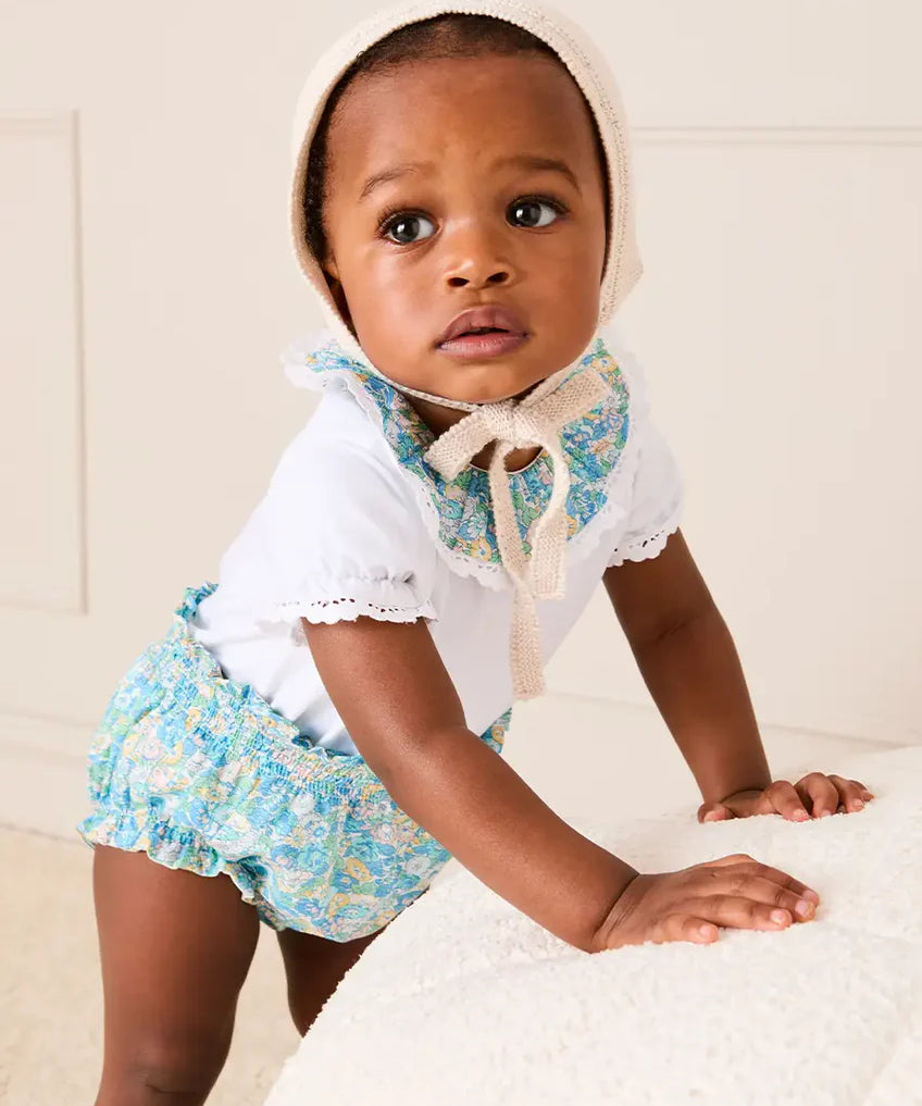 Leontyne Floral Elasticated Waist Bloomers in Blue Made with Liberty Fabric
