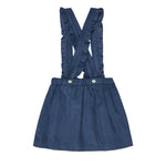 La Coqueta Blue Agata Corduroy Pinafore Skirt