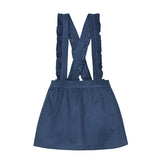 La Coqueta Blue Agata Corduroy Pinafore Skirt