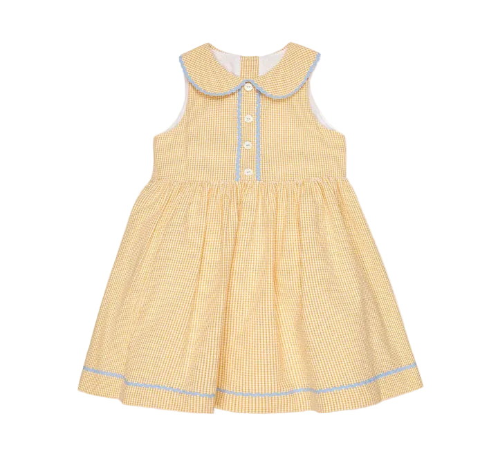 La Coqueta Yellow Gingham Aimee Dress