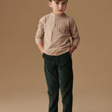 Olive Green Reinaldo Corduroy Boy Trousers