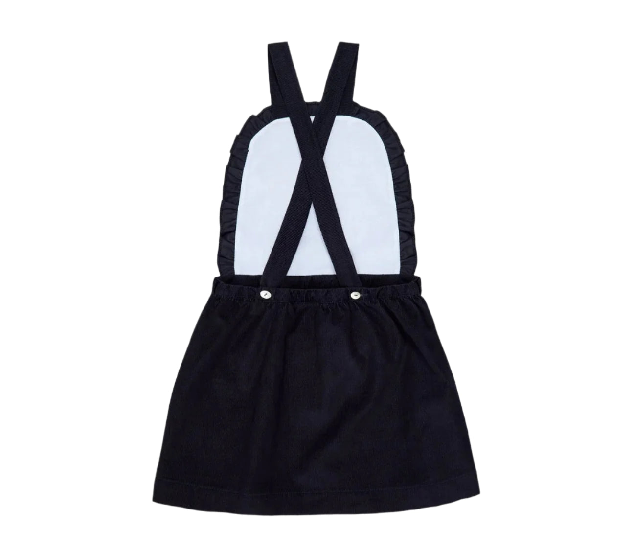 La Coqueta Navy Alexa Corduroy Pinafore Skirt