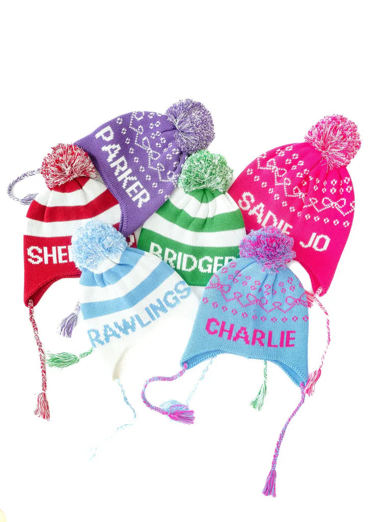 Ruth and Ralph Custom Knit Name Hat Toboggan