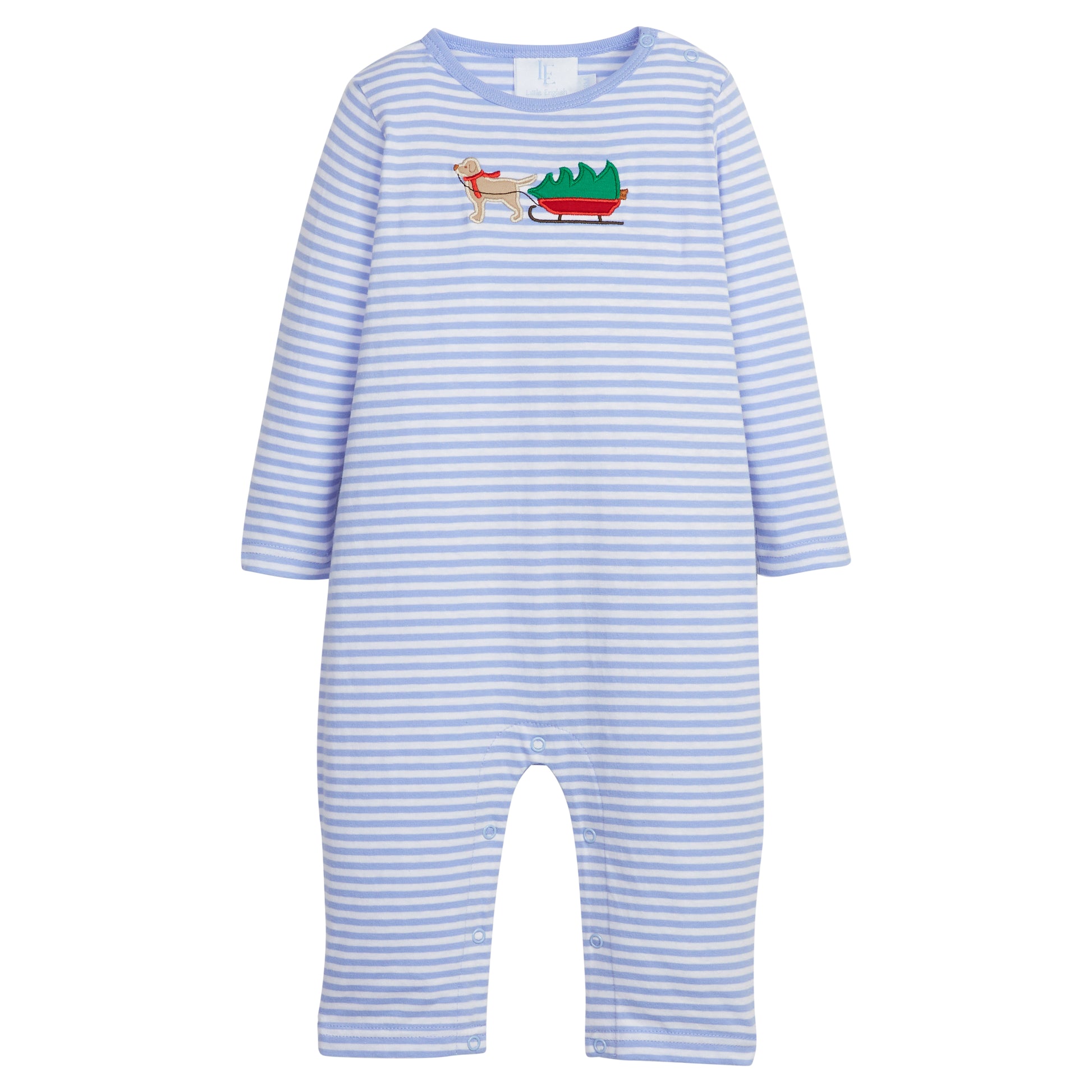 Little English Applique Romper- Holiday Lab