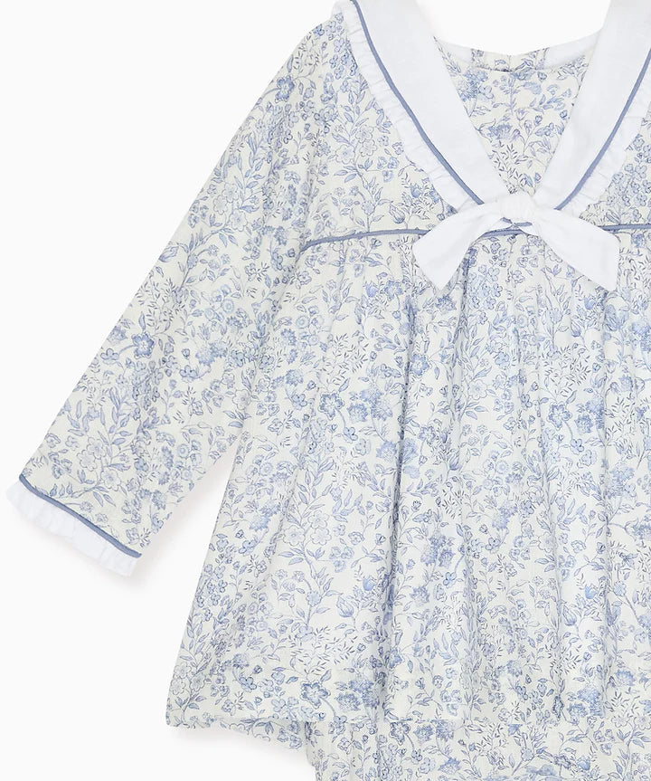 La Coqueta Dark Blue Floral Aranda Baby Girl Set