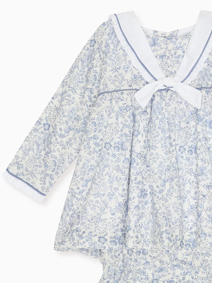La Coqueta Dark Blue Floral Aranda Baby Girl Set