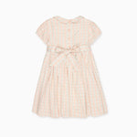 La Coqueta Pink Floral Stripe Arcadia Hand Smocked Dress