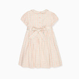 La Coqueta Pink Floral Stripe Arcadia Hand Smocked Dress