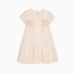 La Coqueta Pink Floral Stripe Arcadia Hand Smocked Dress