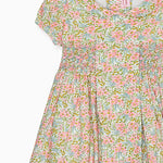 la coqueta Pink Floral Arcadia Girl Made With Liberty Fabric Hand-Smocked Dress
