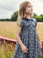 Navy Floral Arcadia Girl Hand Smocked Dress