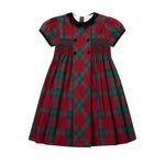 La Coqueta Red Tartan Arcadia Girl Hand-Smocked Dress