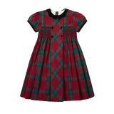 La Coqueta Red Tartan Arcadia Girl Hand-Smocked Dress