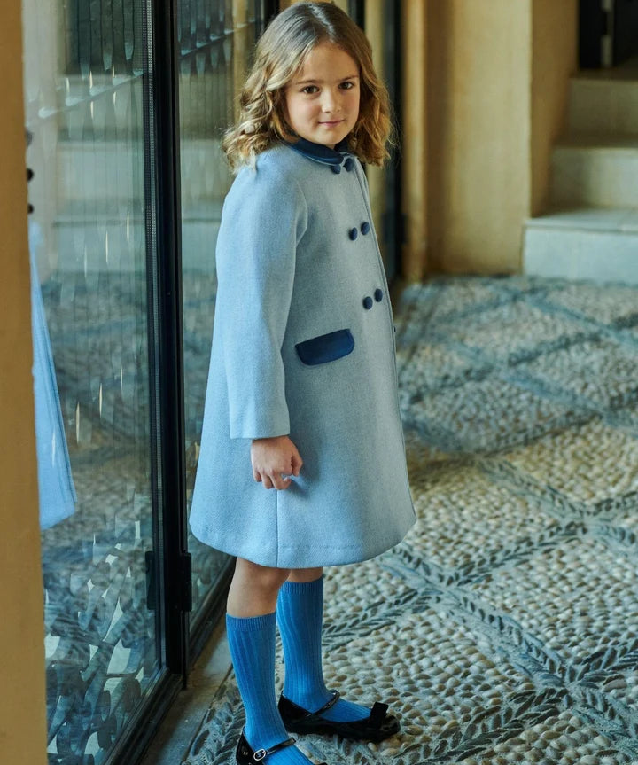La Coqueta Dusty Blue Arrieta Coat