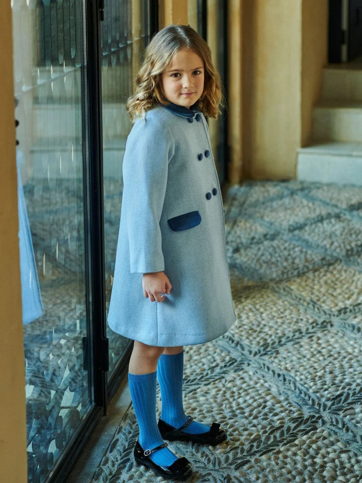 La Coqueta Dusty Blue Arrieta Coat