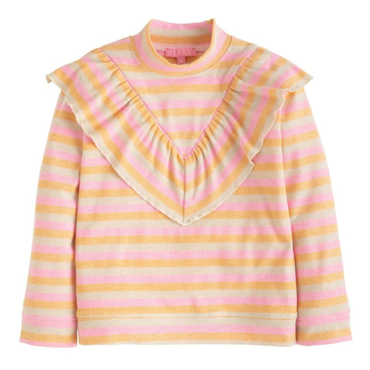 Bisby Aspen Turtleneck- Pink Sparkle Stripe