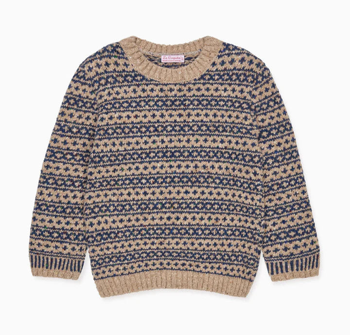 Austen Merino Fair Isle Oatmeal Jumper
